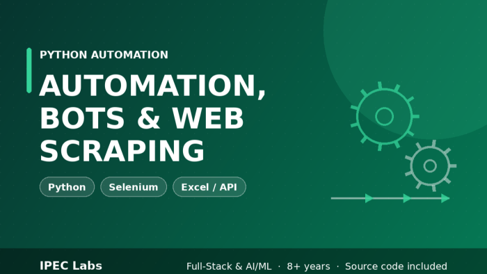 Python ile otomasyon, bot ve veri kazıma yapabilirim