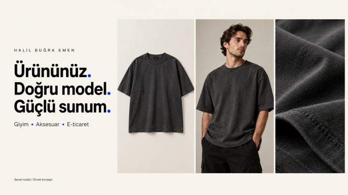 giyim ürününüzü sanal model üzerinde görselleştiririm