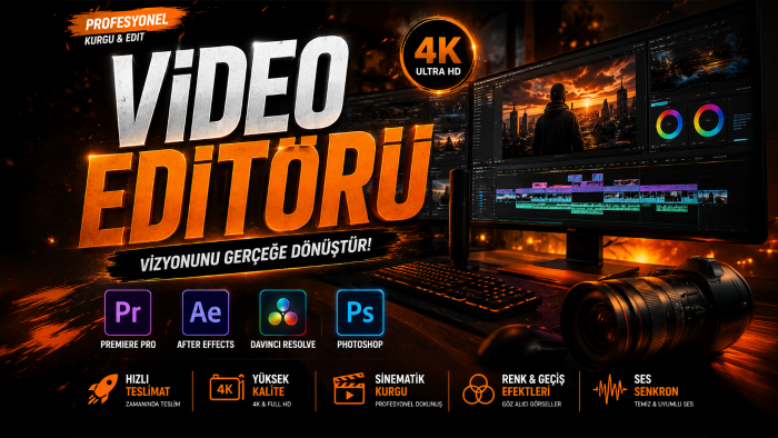 profesyonel düzeyde video edit ve kurgu yapabilirim