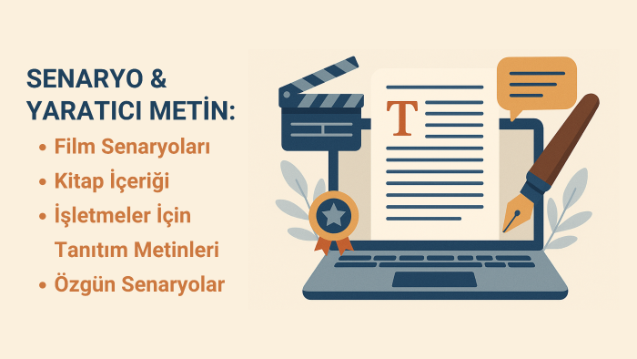 senaryo yazı metinleri ve reklam metinleri yazabilirim