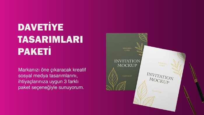 özel günleriniz için kreatif davetiye tasarımları hazırlarım