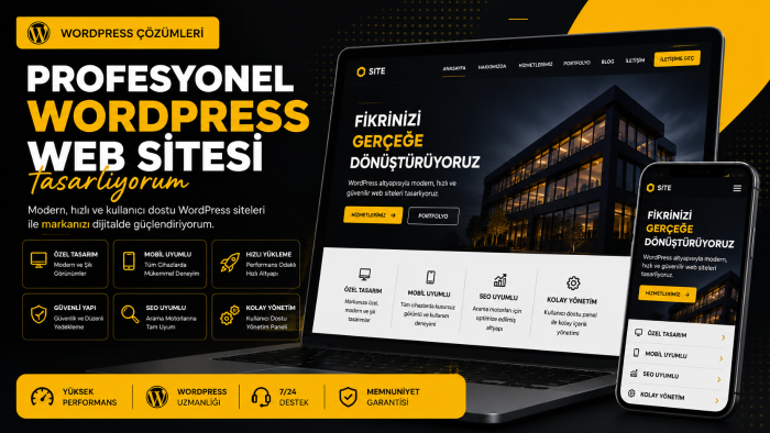 profesyonel wordpress web sitesi tasarlarım