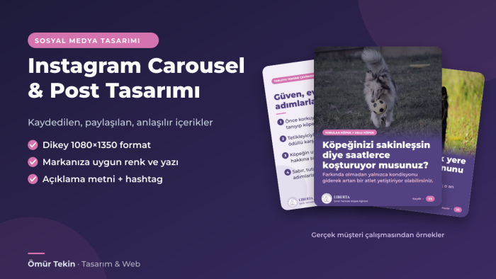 Instagram carousel ve post tasarımı yaparım