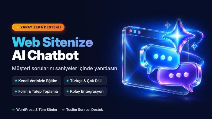 web sitenize yapay zekâ destekli sohbet botu kurarım