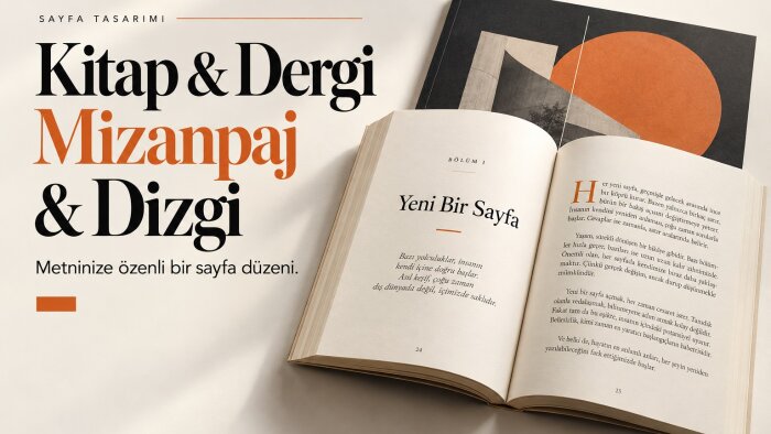 kitap ve dergileriniz için mizanpaj dizgi tasarımı yaparım