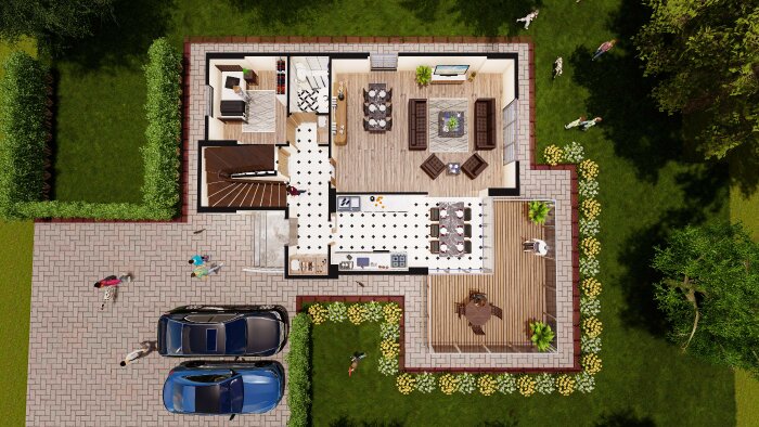 kat planını 3d sunum haline getiririm