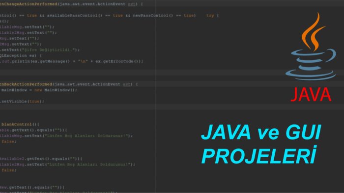 Java projelerinizi yapabilirim