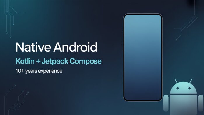 Kotlin/Compose ile Native Android uygulama geliştiririm