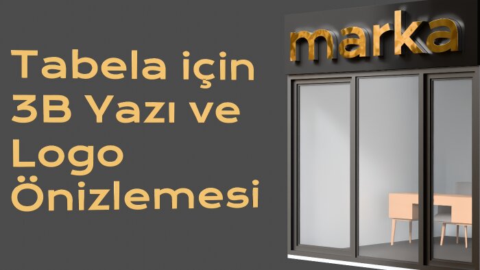 tabelalar için 3D harf modelleri yapabilirim
