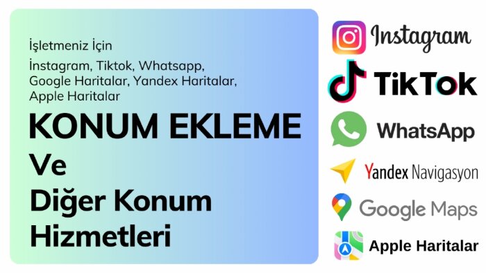 işletmenizin konumunu sosyal medya ve haritalara eklerim