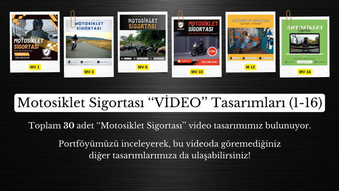 dikkat çekici motosiklet sigortası videoları yapabilirim
