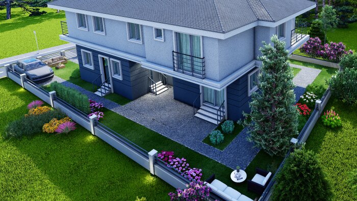 küçük ölçekli villa projeleri üzerine çalışıyorum