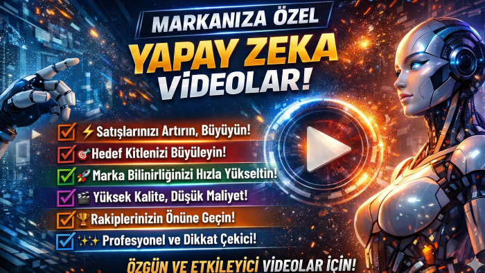 size ve markanıza özel yapay zeka (ai̇) videolar üretebilirim