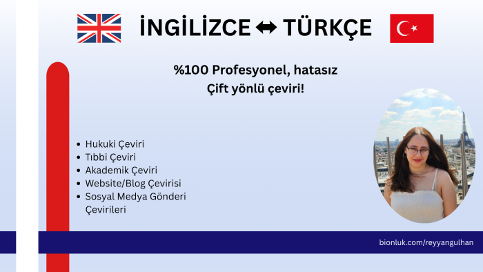 İngilizce - Türkçe çevirilerinizi hızlı ve hatasızca yaparım