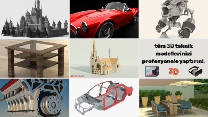 3D teknik modellerinizi profesyonelce yaparım