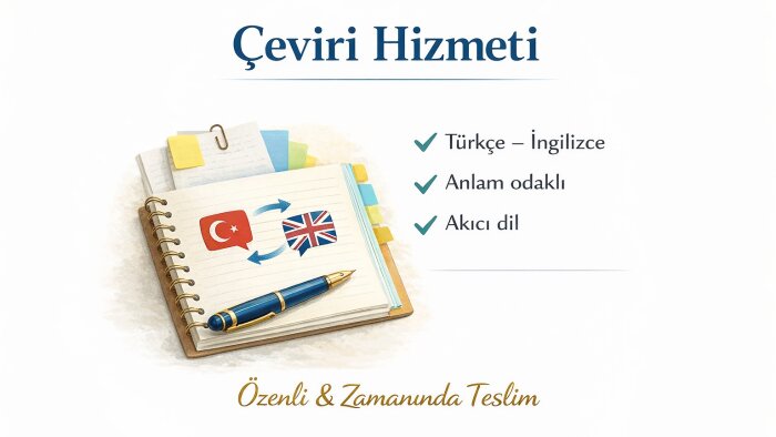Türkçe – İngilizce / İngilizce – Türkçe çeviri yaparım