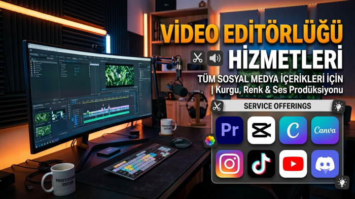 uzun kısa yatay dikey video editi yaparım