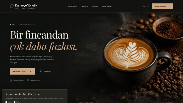 kafe ve restoranınıza özel web sitesi tasarlarım
