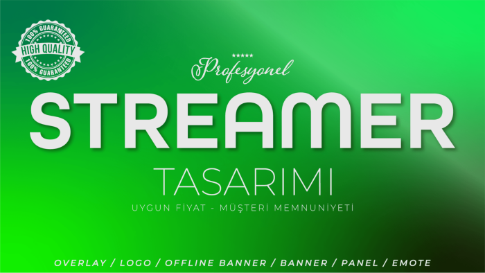 Twitch kanalınız için etkileyici tasarımlar yapabilirim