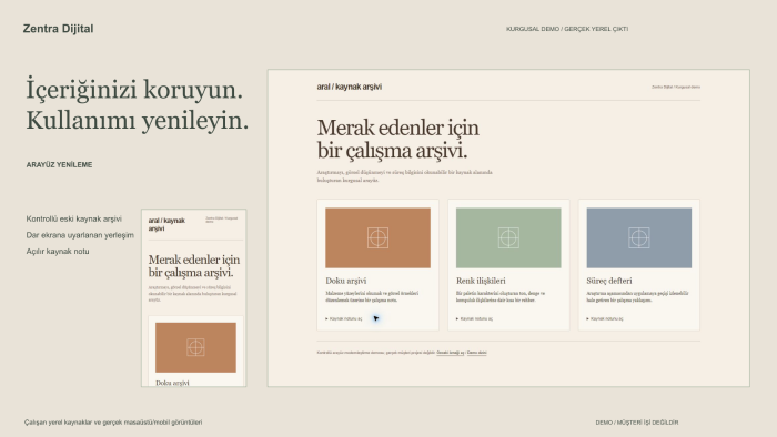 web arayüzünüzü kullanım ihtiyaçlarınıza göre yenilerim