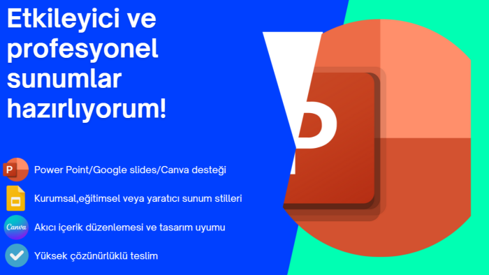 profesyonel sunumlar yaparım