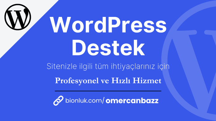 wordpress sitenizle ilgili tüm sorunlarınıza çözüm bulurum