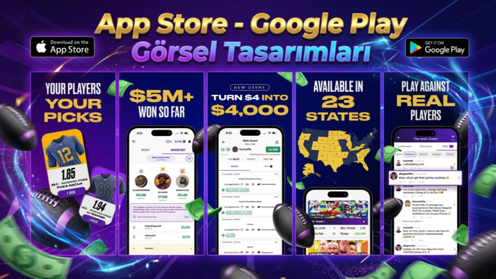 App Store ve Google Play görselleri hazırlarım