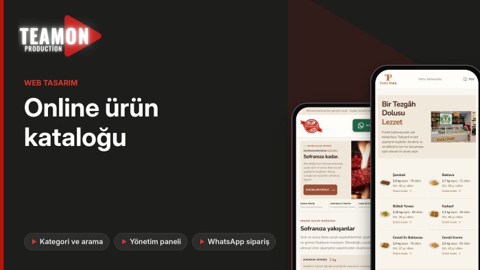firmanıza online ürün kataloğu sitesi yaparım