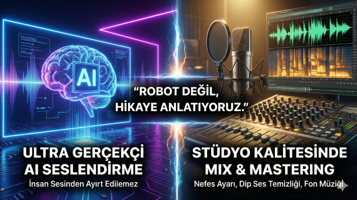 metinlerinizi Y.Z ile seslendirir,stüdyo kalitesinde yaparım
