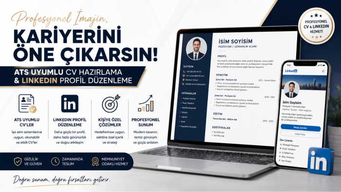ats uyumlu cv hazırlama ve linkedin profil düzenleme yaparım