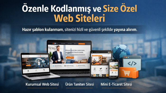 özenle kodlanmış web sitenizi hemen yayına alıabilirim