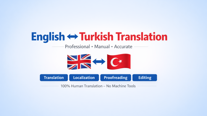 İngilizce -Türkçe tüm çevirilerinizi uzmanlıkla yapabilirim