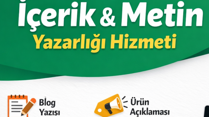 içerik ve metin yazarı olarak hizmet veriyorum