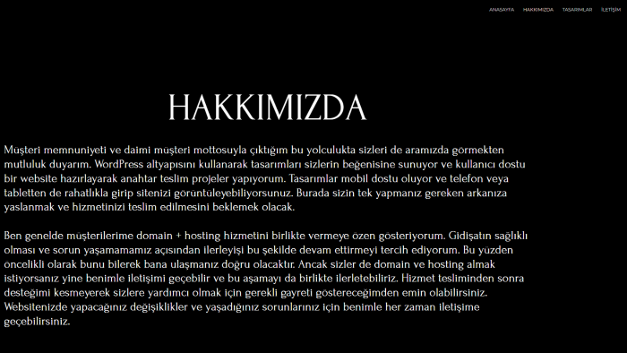 anahtar teslim landing page websitesi hazırlayabilirim