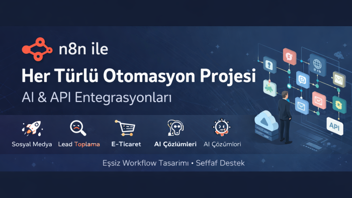 N8N projelerinizi profesyonel şekilde yapabilirim