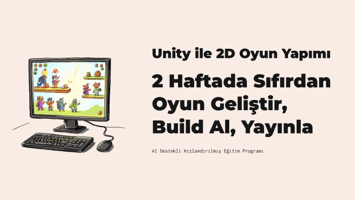 kodsuz, yapay zeka ile unity 2d oyun yapmayı öğretiyorum
