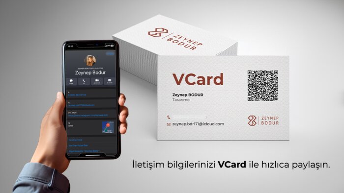 markanızı temsil eden dijital kartvizit tasarlarım