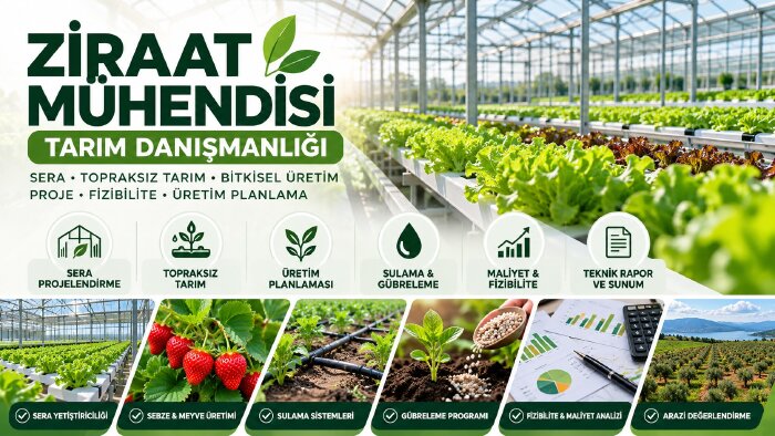 ziraat Y. mühendisi olarak tarımsal projelerinizi planlarım