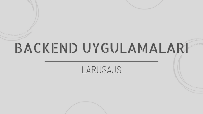 web sayfalarınızda backend geliştiriciliği yapabilirim