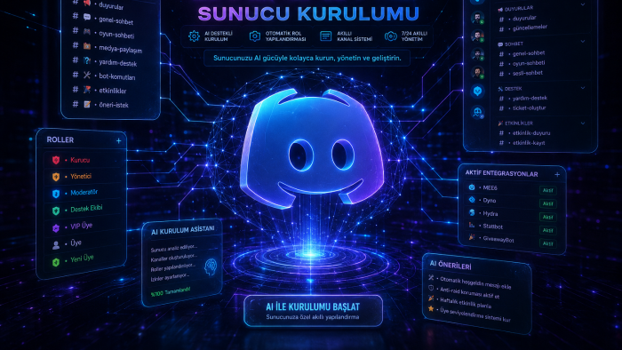 sizlere profesyonel bir discord sunucusu hazırlayabilirim