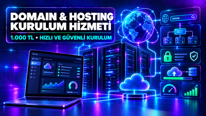 domain ve hosting kurulumunuzu profesyonelce yaparım