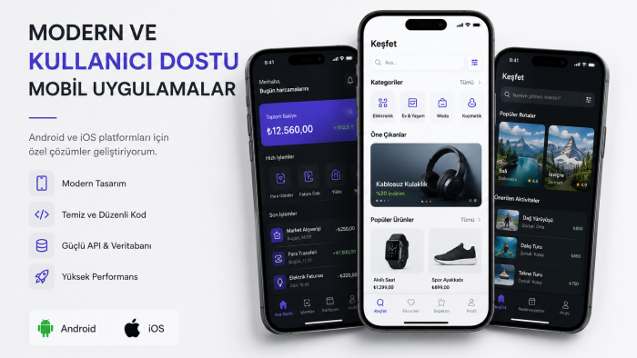 mobil cihazlara uygulama geliştiriyorum