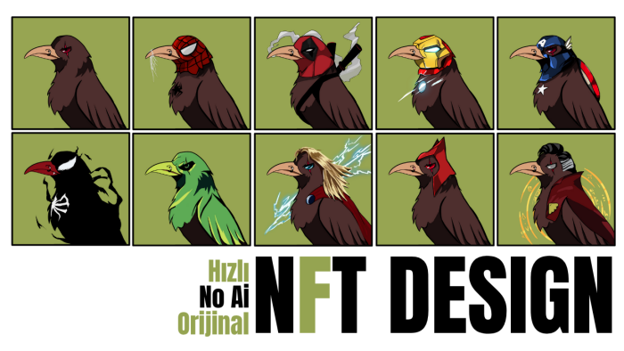 NFT için orijinal tasarımlar çizebilirim