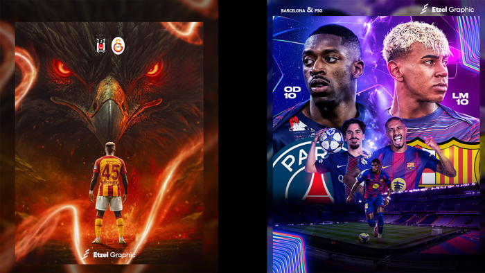  profesyonel spor temalı grafik tasarımlar üretiyorum