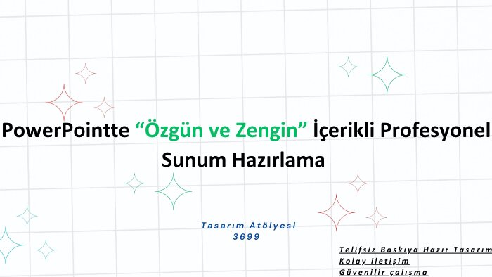 istediğiniz konu ile ilgili powerpoınt sunumu hazırım