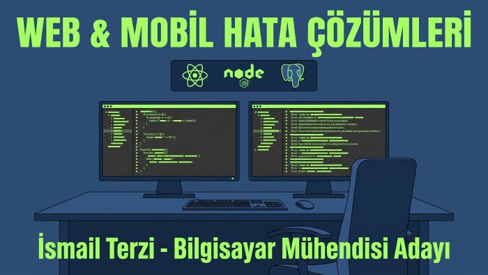 web sitenizdeki frontend ve backend hatalarını çözebilirim
