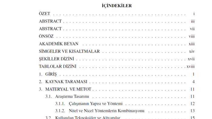 tezinizi veya makalenizi yazım formatına göre düzenlerim
