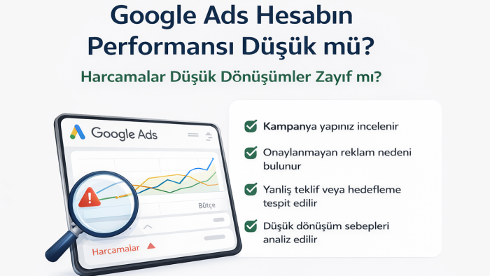 google ads hesabını inceler ve optimize ederim