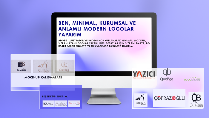 Minimal, kurumsal ve anlamlı modern logolar yaparım