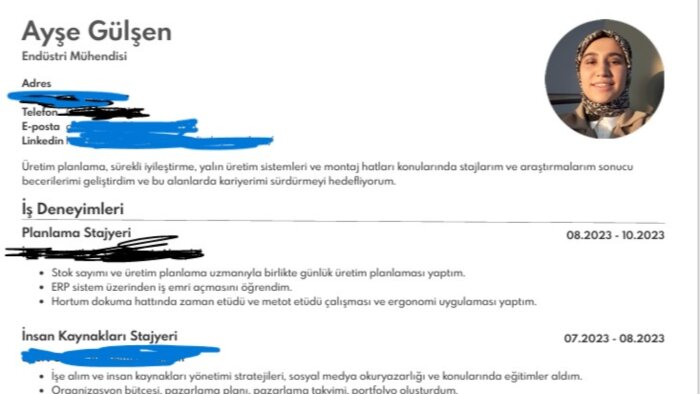günümüz iş dünyasına uygun cv hazırlarım
